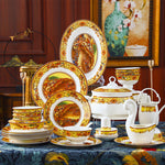Ceramic Tableware Set with Qingming Festival Scene, Bowls and Plates from Jingdezhen, Gift Items with Custom Logo, Factory Wholesale for Home Use